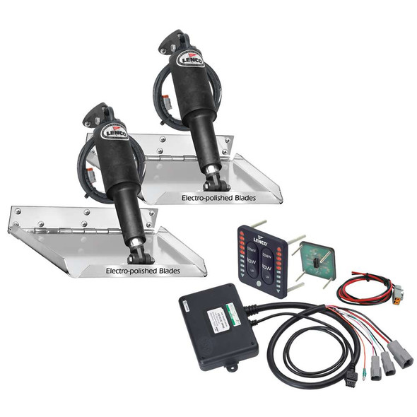 Lenco Marine Lenco 12" x 12" Standard Performance Trim Tab Kit w/LED Indicator Switch Kit 12V RT12X12I MyGreenOutdoors