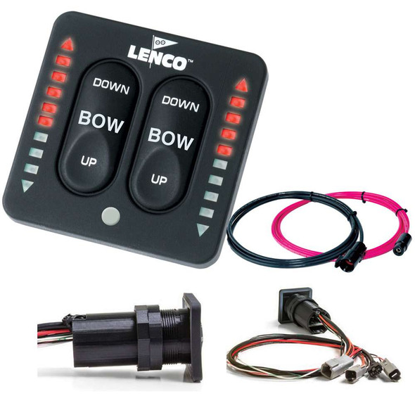 Lenco Marine Lenco LED Indicator Integrated Tactile Switch Kit w/Pigtail f/Dual Actuator Systems [15171-001] MyGreenOutdoors