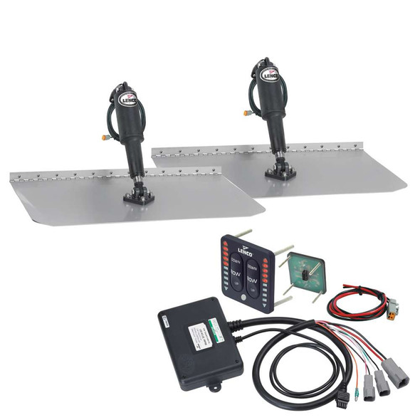 Lenco Marine Lenco 12" x 30" Standard Trim Tab Kit w/LED Indicator Switch Kit 12V TT12X30I MyGreenOutdoors