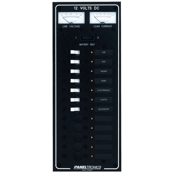 Paneltronics Paneltronics Standard DC 12 Position Breaker Panel w/LEDs 9972220B MyGreenOutdoors