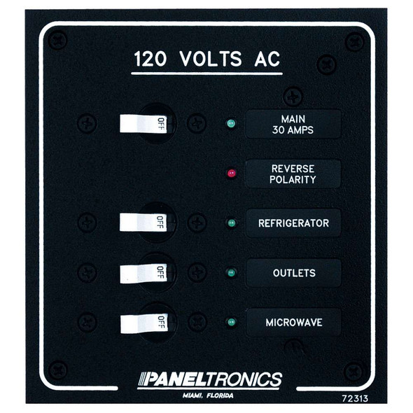 Paneltronics Paneltronics Standard AC 3 Position Breaker Panel & Main w/LEDs 9972313B MyGreenOutdoors