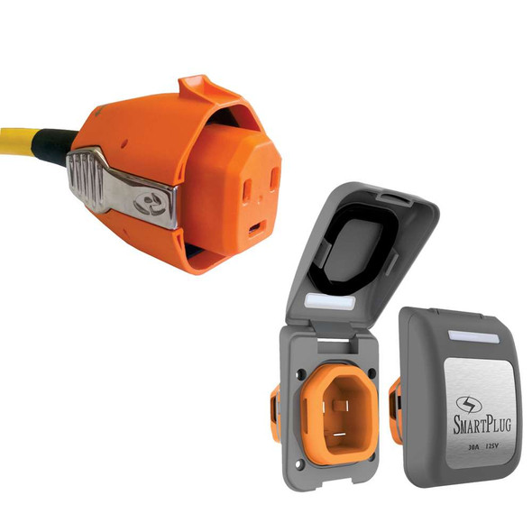 SmartPlug SmartPlug 30 Amp Connector & Non Metallic Inlet - Gray [B30ASSYPG] MyGreenOutdoors