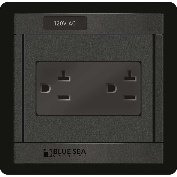 Blue Sea Systems Blue Sea 1479 360 Panel - 120V AC DUal Outlet [1479] MyGreenOutdoors