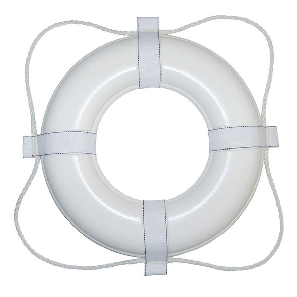 Taylor Made Taylor Made Foam Ring Buoy - 20" - White w/White Rope [360] MyGreenOutdoors