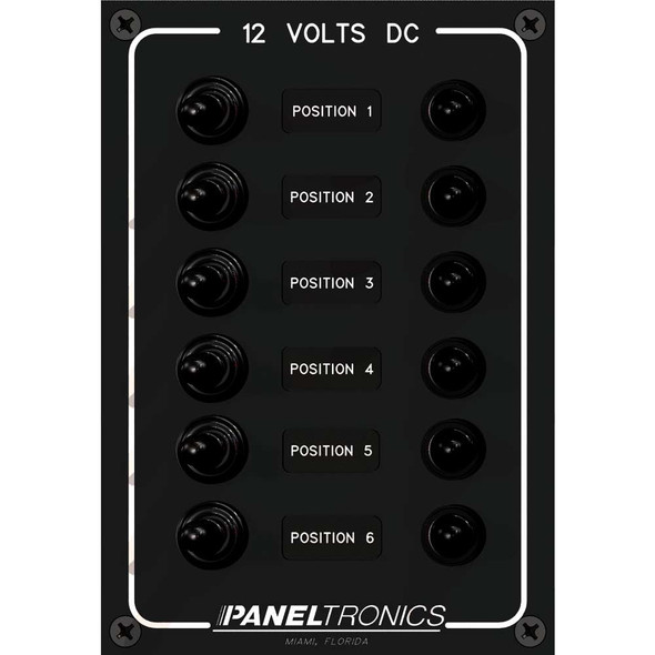 Paneltronics Paneltronics Waterproof Panel - DC 6-Position Toggle Switch & Circuit Breaker [9960016B] MyGreenOutdoors