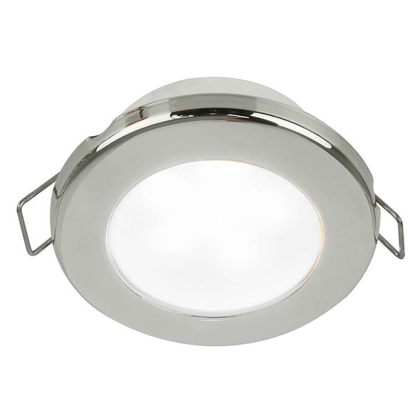 Hella Marine Hella Marine EuroLED 75 3" Round Spring Mount Down Light - White LED - Stainless Steel Rim - 24V [958110621] MyGreenOutdoors