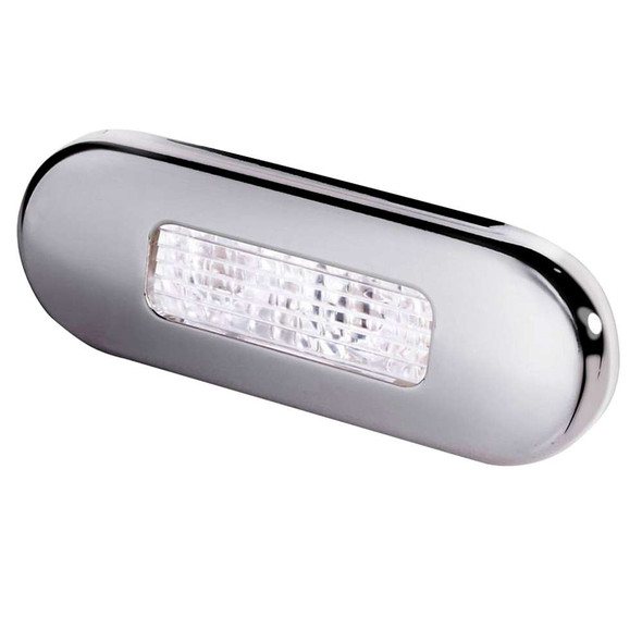 Hella Marine Hella Marine Surface Mount Oblong LED Courtesy Lamp - White LED - Stainless Steel Bezel [980869301] MyGreenOutdoors