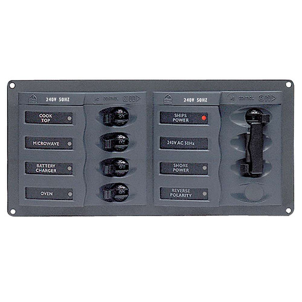 BEP Marine BEP AC Circuit Breaker Panel w/o Meters, 4 Way Panel 2 Mains - 240V [900-AC1] MyGreenOutdoors