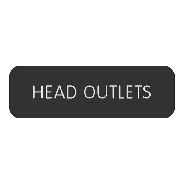 Blue Sea Systems Blue SeaLarge Format Label - "Head Outlets" [8063-0255] MyGreenOutdoors