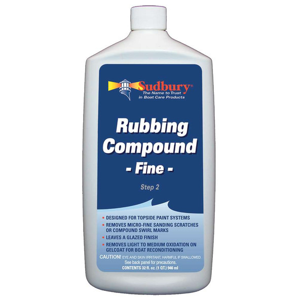 Sudbury Sudbury Rubbing Compund Fine - Step 2 - 32oz Fluid [442] MyGreenOutdoors