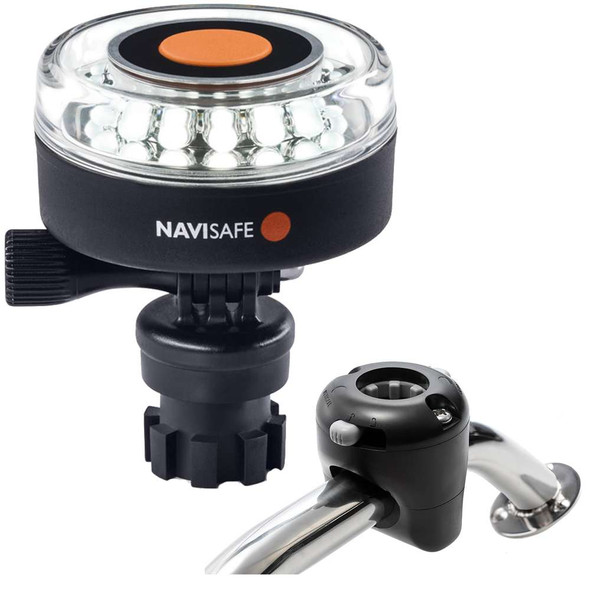 Navisafe Navisafe Navilight 360 2NM White w/Navimount Base Rail Mount - Black [040KIT] MyGreenOutdoors