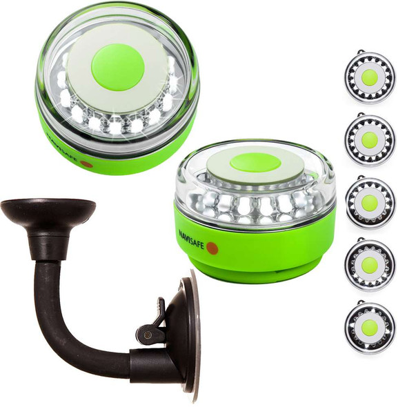 Navisafe Navisafe Portable Navilight 360 2NM Rescue - Glow In The Dark - Green w/Bendable Suction Cup Mount [010KIT2] MyGreenOutdoors