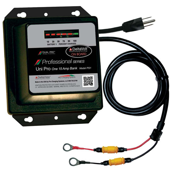 Dual Pro Dual Pro Professional Series Battery Charger - 15A - 1-Bank - 12V [PS1] MyGreenOutdoors