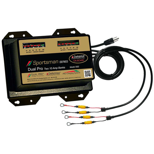 Dual Pro Dual Pro Sportsman Series Battery Charger - 20A - 2-10A-Banks - 12V/24V [SS2] MyGreenOutdoors