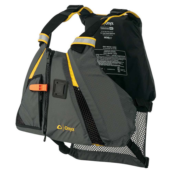 Onyx Outdoor Onyx Movement Dynamic Paddle Sports Vest - Yellow/Grey - Medium/Large [122200-300-040-18] MyGreenOutdoors