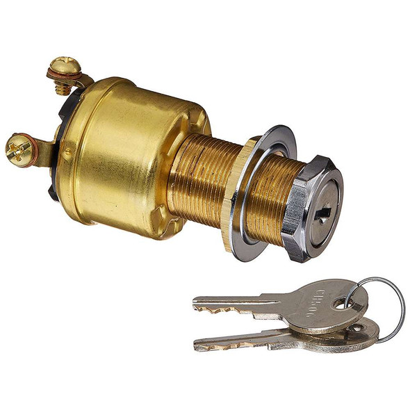 Cole Hersee Cole Hersee 4 Position Brass Ignition Switch [M-712-BP] MyGreenOutdoors