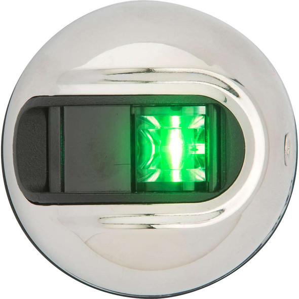 Attwood Marine Attwood LightArmor Vertical Surface Mount Navigation Light - Starboard (Green) - Stainless Steel - 2NM [NV3012SSG-7] MyGreenOutdoors