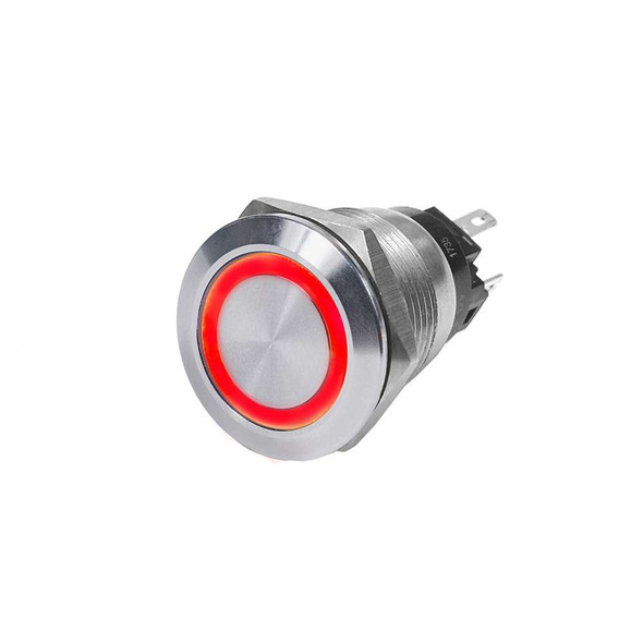 Blue Sea Systems Blue Sea 4163 SS Push Button Switch - Off-(On) - Red - 10A [4163] MyGreenOutdoors
