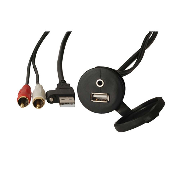 FUSION FUSION MS-CBUUSB3.5 Panel Mount USB 3.5mm Headphone Jack [010-12381-00] MyGreenOutdoors