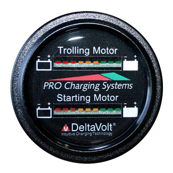 Dual Pro Dual Pro Battery Fuel Gauge - Marine Dual Read Battery Monitor - 12V System - 15 Battery Cable [BFGWOM1512V/12V] MyGreenOutdoors