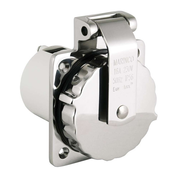 Marinco Marinco 16A 230V Easy Lock 316 Stainless Steel Inlet [303SSEL-BXPK] MyGreenOutdoors