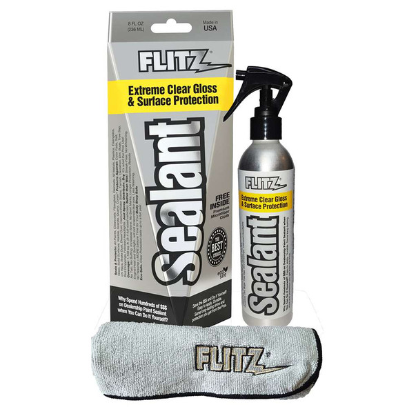 Flitz Flitz Sealant Spray Bottle with Microfiber Polishing Cloth - 236ml/8oz *Case of 6* [CS 02908CASE] MyGreenOutdoors