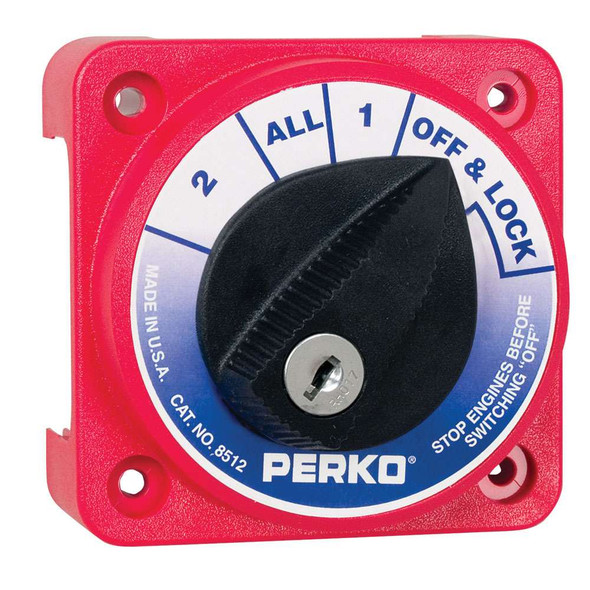 Perko Perko Compact Medium Duty Battery Selector Switch w/Key Lock [8512DP] 8512DP MyGreenOutdoors