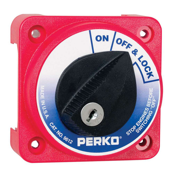 Perko Perko 9612DP Compact Medium Duty Main Battery Disconnect Switch w/Key Lock [9612DP] 9612DP MyGreenOutdoors