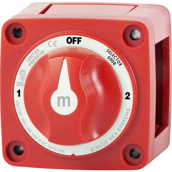 Blue Sea Systems Blue Sea 6008 M-Series Battery Switch 3 Position - Red [6008] MyGreenOutdoors
