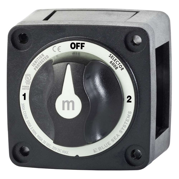 Blue Sea Systems Blue Sea 6008200 m-Series Selector 3 Position Battery Switch - Black [6008200] MyGreenOutdoors