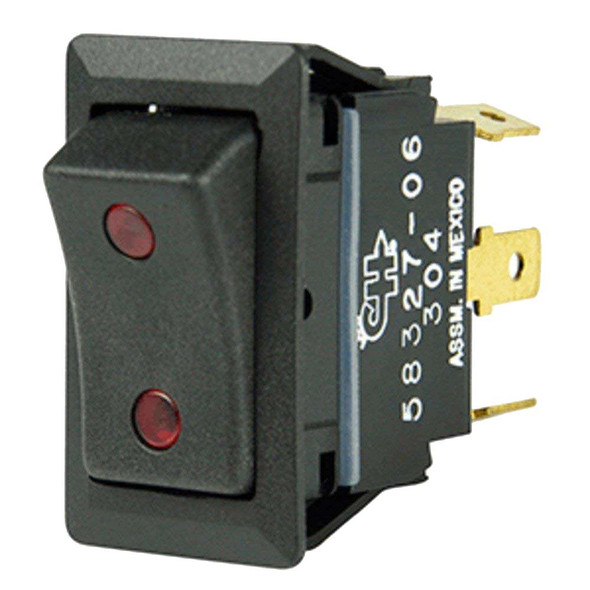 Cole Hersee Cole Hersee Sealed Rocker Switch w/Small Round Pilot Lights SPDT On-Off-On 4 Blade [58327-06-BP] MyGreenOutdoors