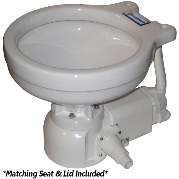 Raritan Raritan Sea Era Marine Size Electric Toilet - Integral Pump - Straight & 90 Discharge - 12V [160MI012] 160MI012 MyGreenOutdoors