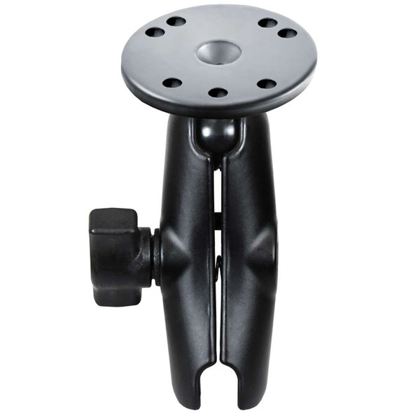 RAM Mounting Systems RAM Mount Double Socket Arm w/2.5" Round Base [RAM-B-103U] MyGreenOutdoors