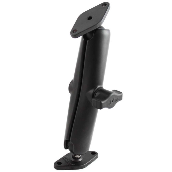 RAM Mounting Systems RAM Mount 1" Diameter Ball Mount w/Long Arm & 2 Diamond Bases [RAM-B-102U-C] MyGreenOutdoors