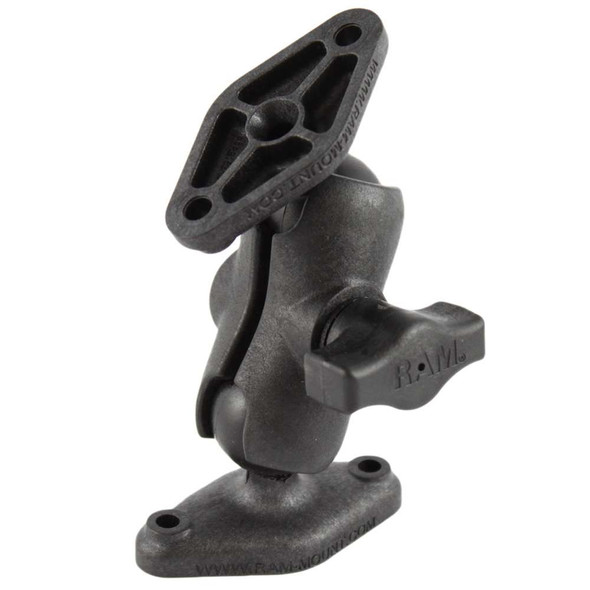 RAM Mounting Systems RAM Mount Composite Short Socket Arm w/2 Diamond Bases [RAP-B-102U-A] MyGreenOutdoors