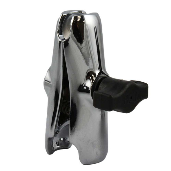 RAM Mounting Systems RAM Mount Chrome Double Socket Arm [RAM-B-201CHU] MyGreenOutdoors