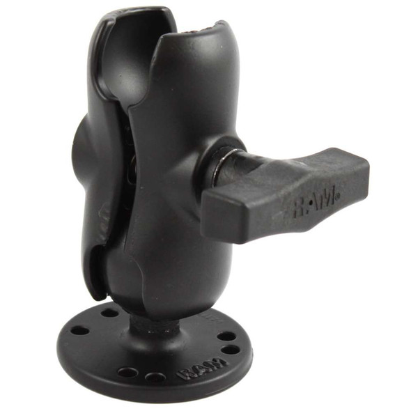 RAM Mounting Systems RAM Mount 1.5" Ball Short Arm w/2.5" Round Base [RAM-103U-B] MyGreenOutdoors