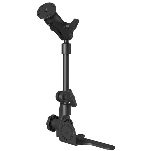 RAM Mounting Systems RAM Mount Universal No-Drill RAM Pod HD Vehicle Mount w/Double Socket Arm & 2.5" Round Base (AMPS Hole Pattern) [RAM-316-HD-202U] MyGreenOutdoors