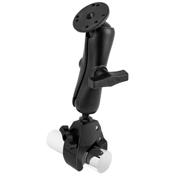 RAM Mounting Systems RAM Mount Large Tough-Claw Base w/Double Socket Arm & 1.5" Round Base Adapter [RAP-401-202U] MyGreenOutdoors