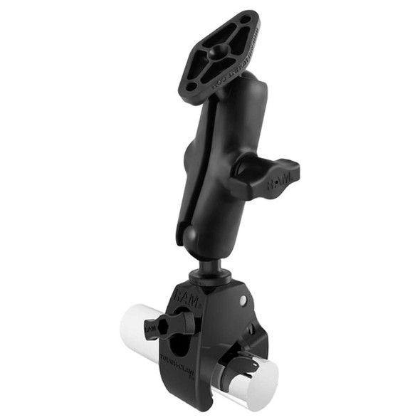 RAM Mounting Systems RAM Mount Medium Tough-Claw Base w/Double Socket Arm & Diamond Base Adapter [RAP-B-404-238U] MyGreenOutdoors