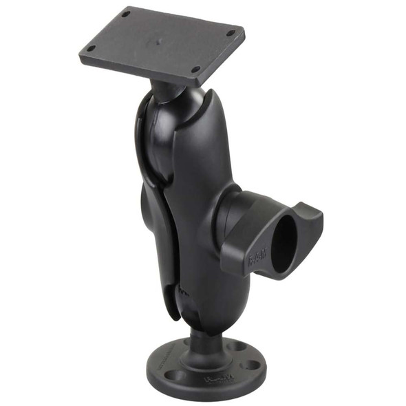 RAM Mounting Systems RAM Mount 2.25" Ball Mount w/3.68" Round Base & 2" x 5" Rectangular Base f/Humminbird HELIX 9, 10 & 12 [RAM-D-202-25-C-202U] MyGreenOutdoors