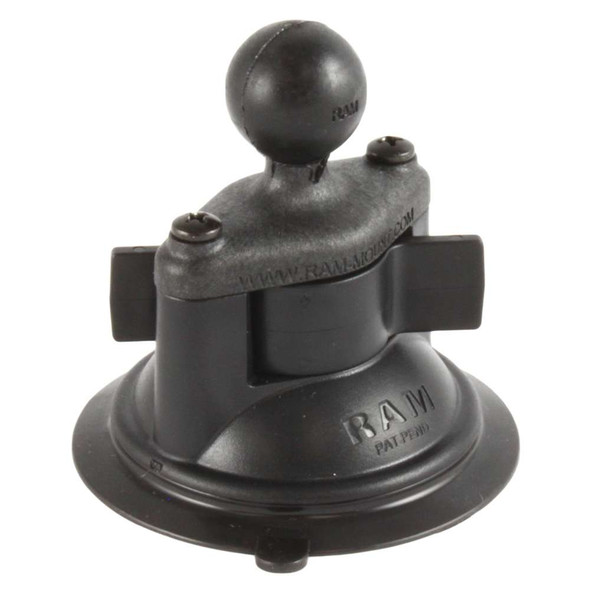 RAM Mounting Systems RAM Mount Composite 3.25" Diameter Suction Cup Base w/1" Ball [RAP-B-224-1U] MyGreenOutdoors