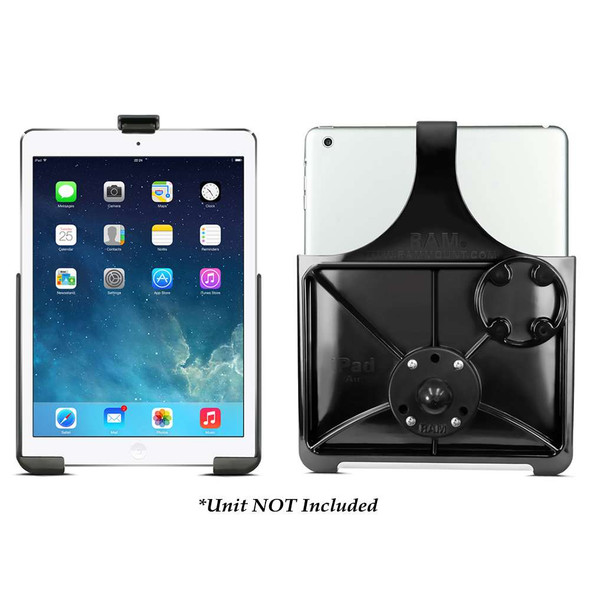 RAM Mounting Systems RAM Mount EZ-Rollr Model Specific Cradle w/Round Base Adapter for the iPad 5th Generation, Apple iPad Air 1-2 iPad Pro 9.7 [RAM-B-202-AP17U] MyGreenOutdoors