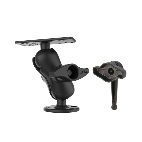 RAM Mounting Systems Ram Mount Universal D Size Ball Mount with Short Arm and Hi-Torq Wrench for 9"-12" Fishfinders and Chartplotters [RAM-D-115-C-KNOB9H] MyGreenOutdoors