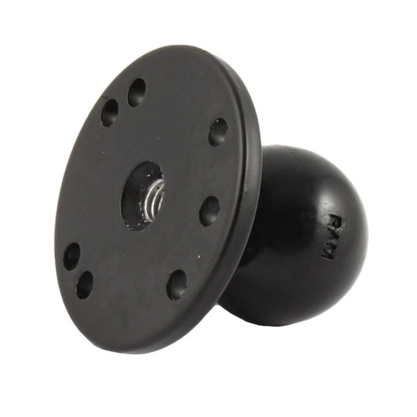 RAM Mounting Systems RAM Mount 2.5" Round Base w/3/8"-16 Female Threaded Hol 1.5" Ball [RAM-202CNSU] MyGreenOutdoors