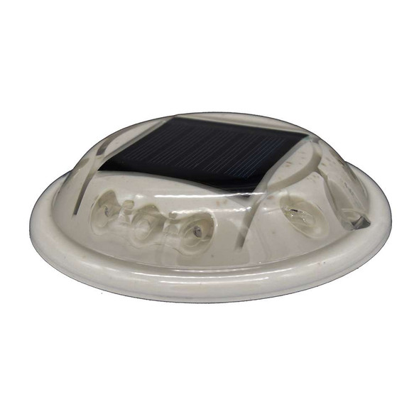 Hydro Glow Hydro Glow C1R Round Solar Dock, Deck Pathway Light - Red [C1R] MyGreenOutdoors