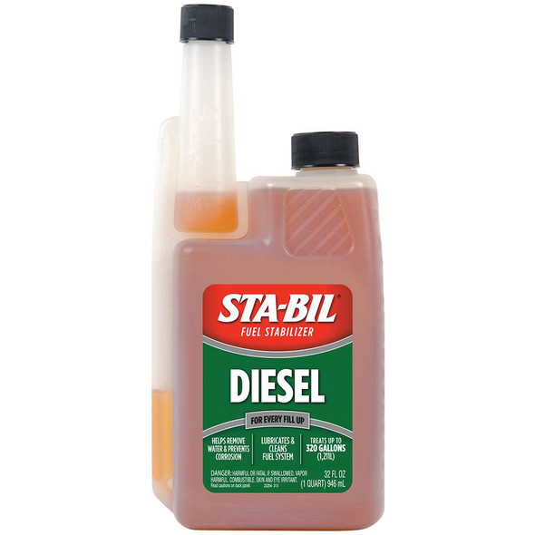 STA-BIL STA-BIL Diesel Formula Fuel Stabilizer Performance Improver - 32oz [22254] MyGreenOutdoors