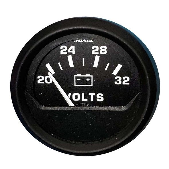 Faria Beede Instruments Faria 2" Voltmeter (20-30V) - Euro Black [12860] MyGreenOutdoors