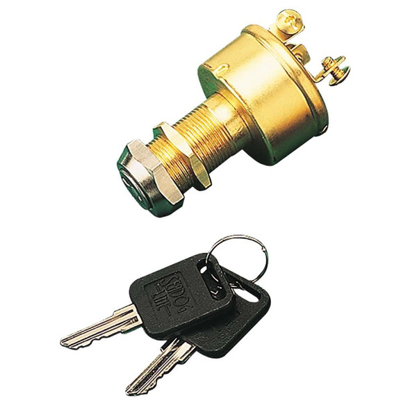 Sea-Dog Sea-Dog Brass 3-Position Key Ignition Switch [420350-1] MyGreenOutdoors