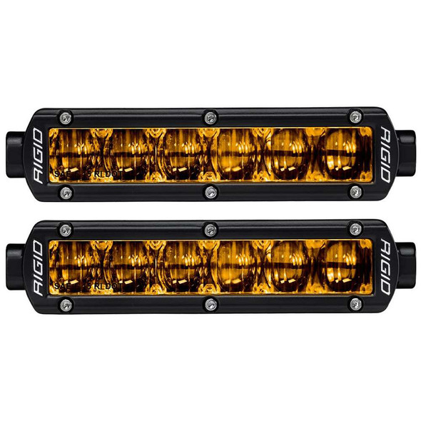 Rigid Industries RIGID Industries 6" SR-Series SAE Compliant Fog Light - Black w/Yellow Light [906704] MyGreenOutdoors